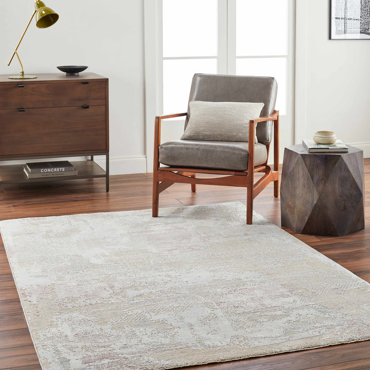 Hanae Modern Abstract Design Beige And Ivory Area Rug