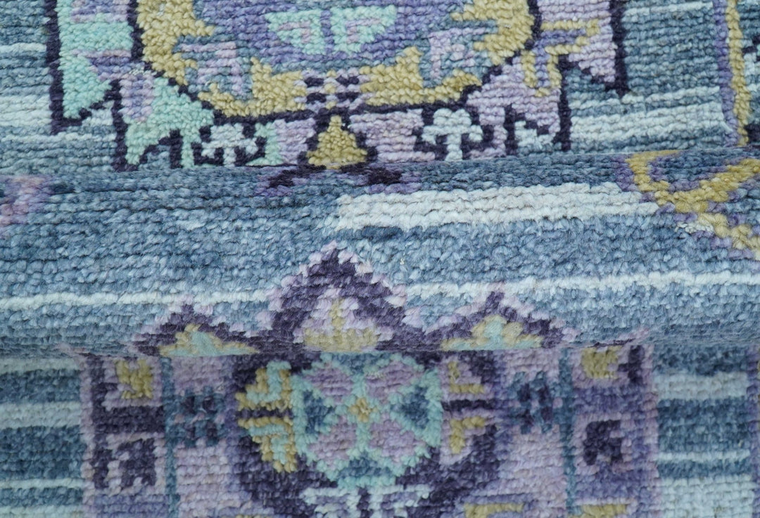 Hand knotted 2.6x8 Gray Traditional Transitional Design Wool Area Rug - The Rug Decor