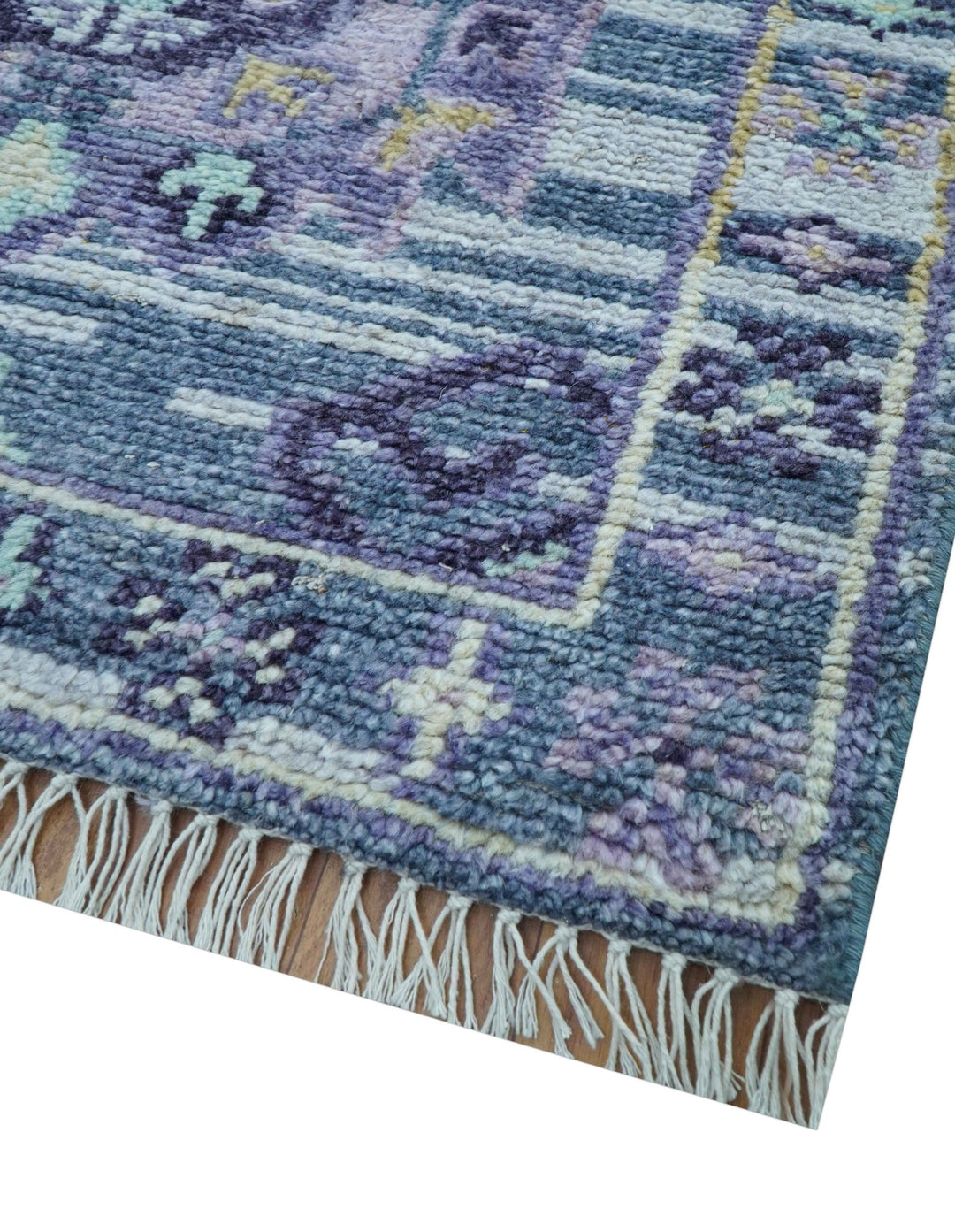 Hand knotted 2.6x8 Gray Traditional Transitional Design Wool Area Rug - The Rug Decor