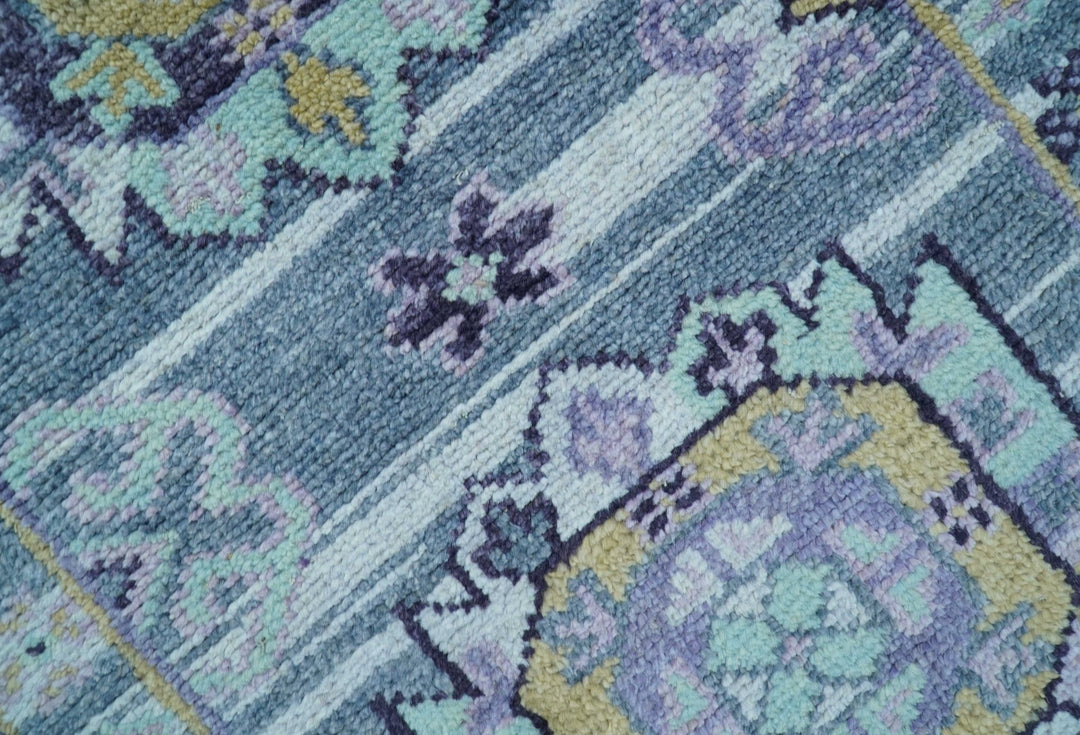 Hand knotted 2.6x8 Gray Traditional Transitional Design Wool Area Rug - The Rug Decor