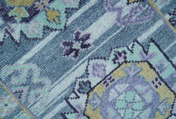 Hand knotted 2.6x8 Gray Traditional Transitional Design Wool Area Rug - The Rug Decor