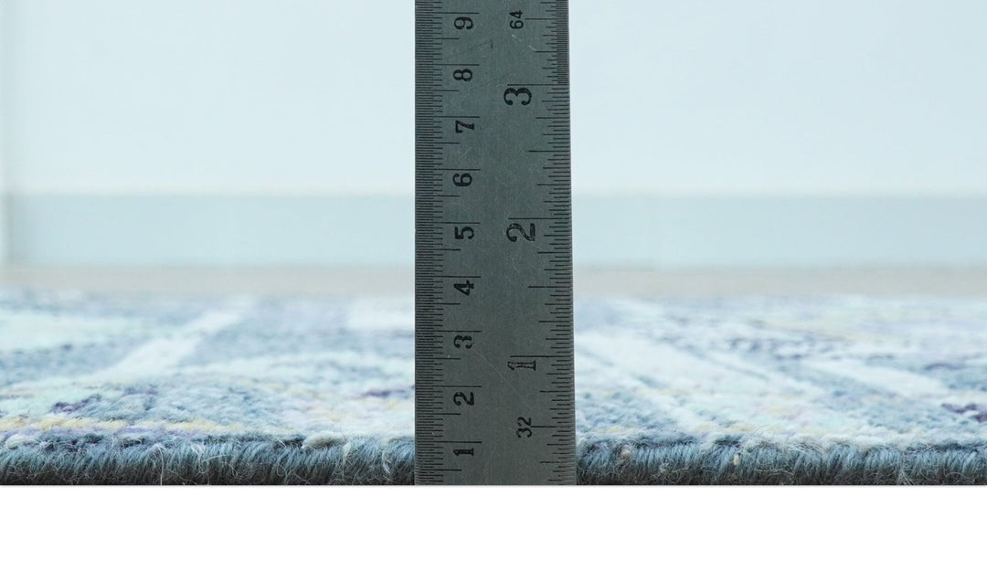 Hand knotted 2.6x8 Gray Traditional Transitional Design Wool Area Rug - The Rug Decor