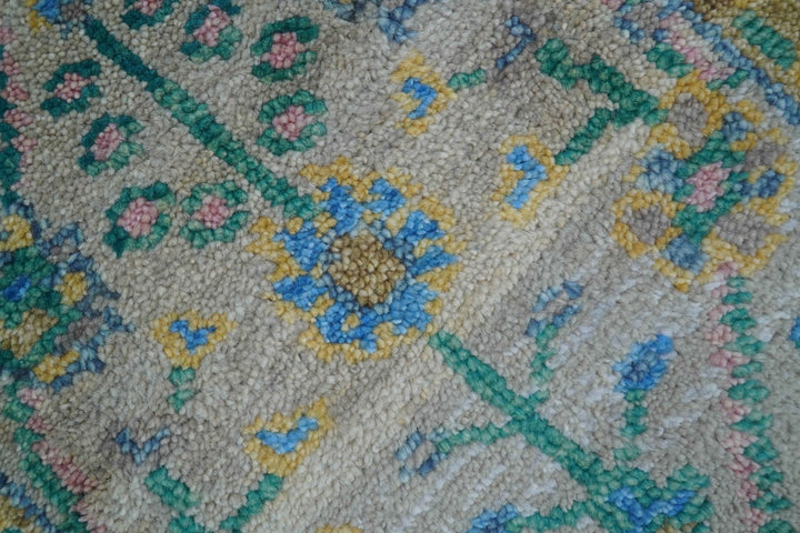 Hand Knotted 2x3 Traditional Design Gray And Green Wool Area Rug - The Rug Decor