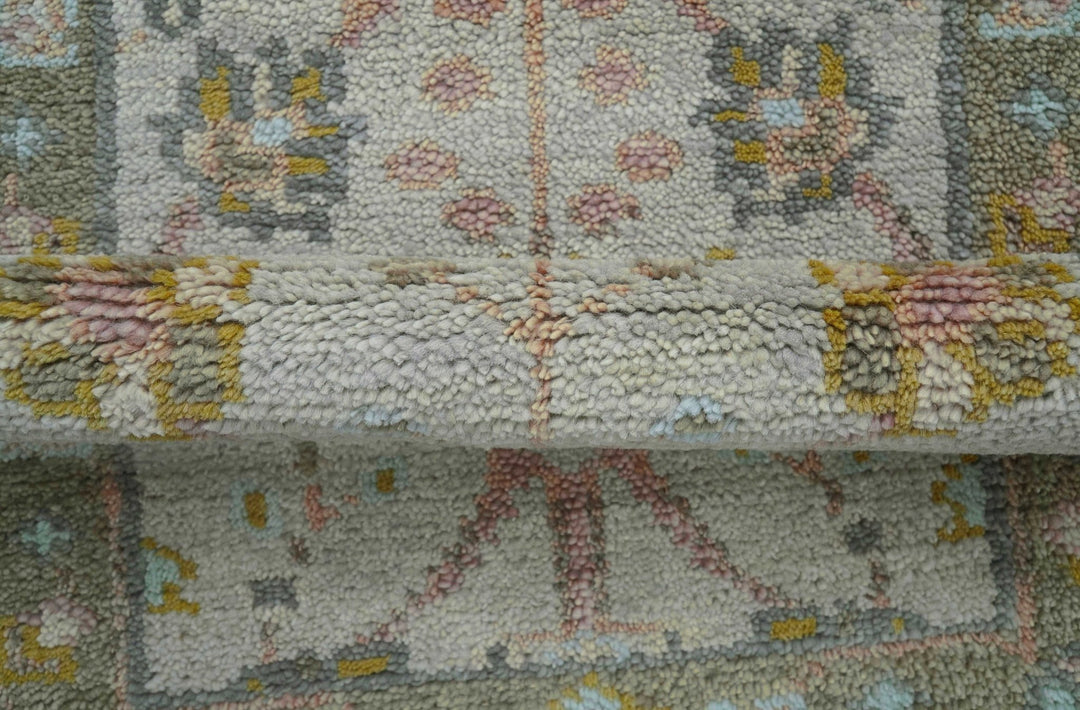 Hand Knotted 2x3 Traditional Style Gray And Brown Wool Rug - The Rug Decor