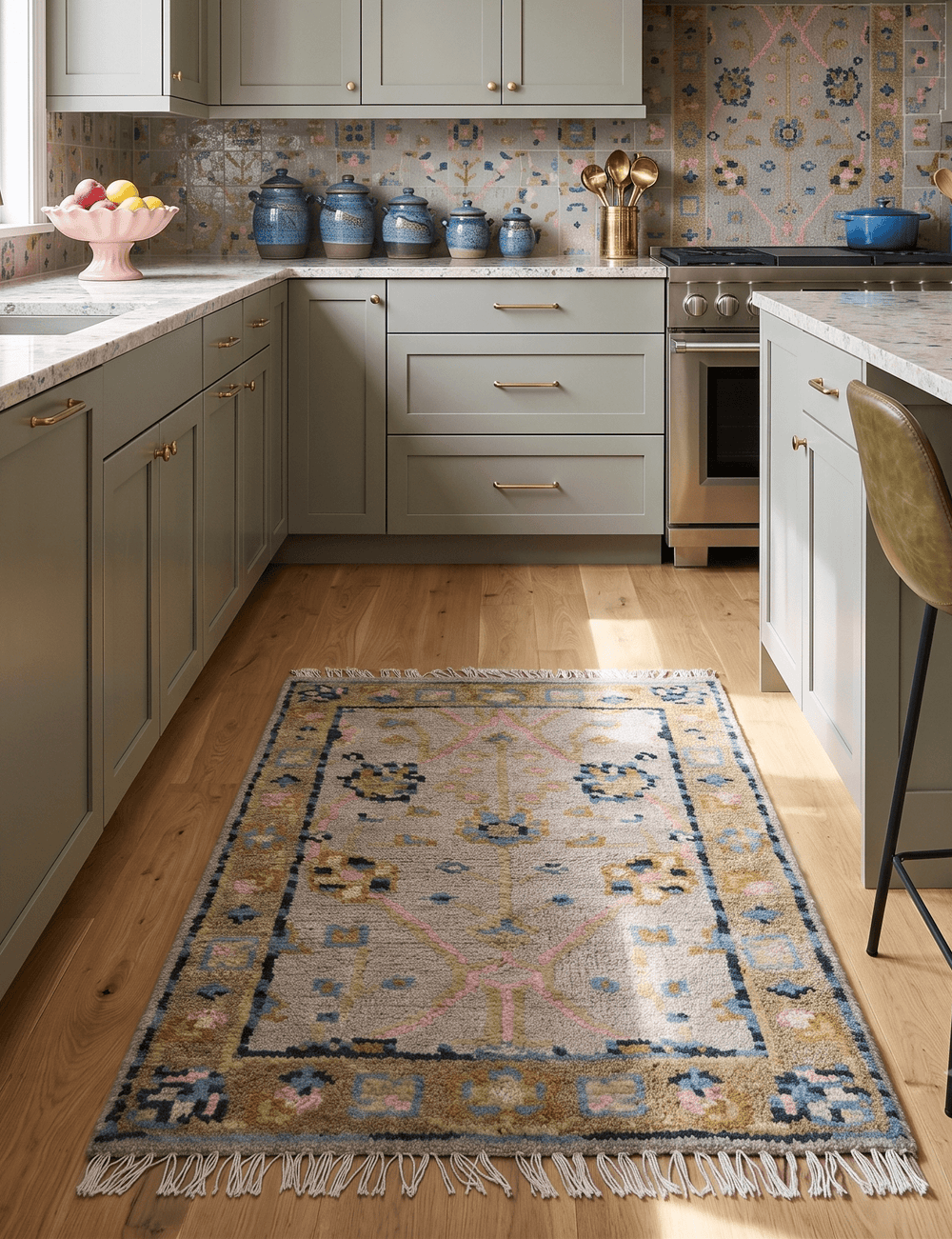 Hand Knotted 2x3 Traditional Style Taupe And Brown Wool Rug - The Rug Decor