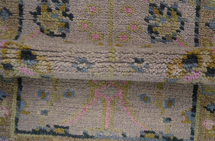 Hand Knotted 2x3 Traditional Style Taupe And Brown Wool Rug - The Rug Decor