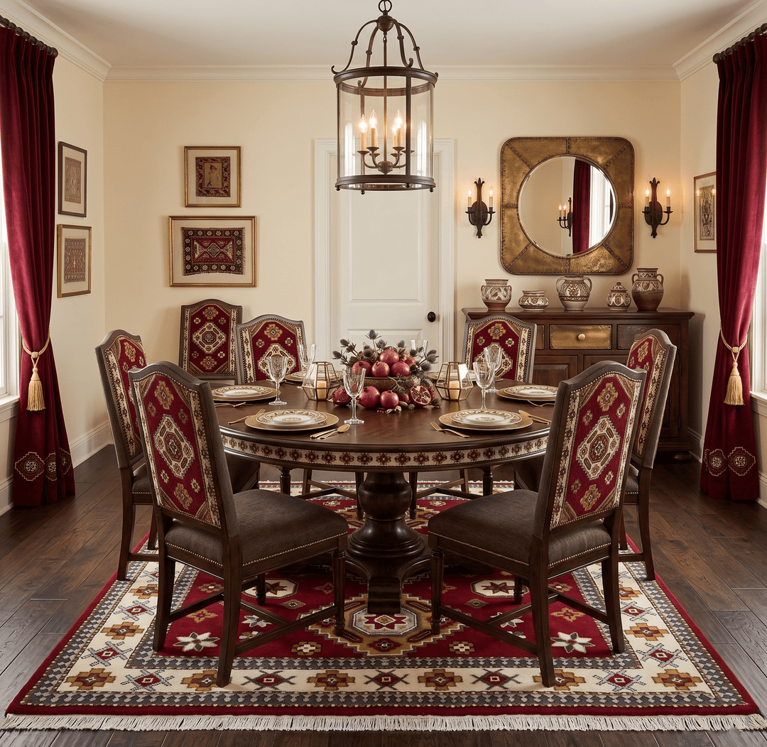 Hand Knotted 7x7 Traditional Kazak Maroon and Ivory Wool Area Rug - The Rug Decor