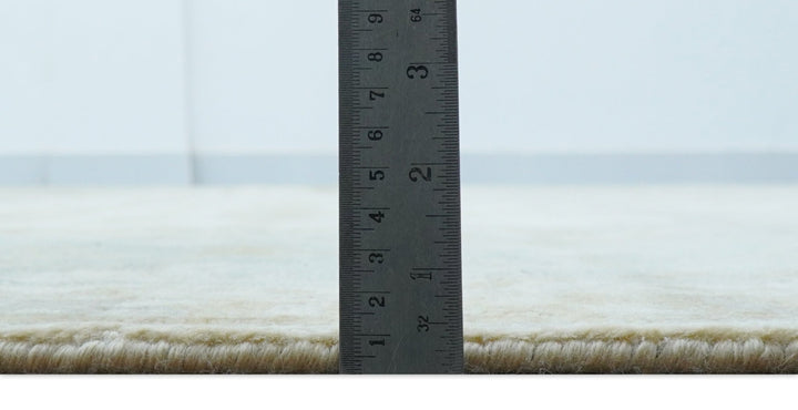 Hand Knotted Beige And Blue Traditional Oushak Design 12x15 Wool Rug - The Rug Decor