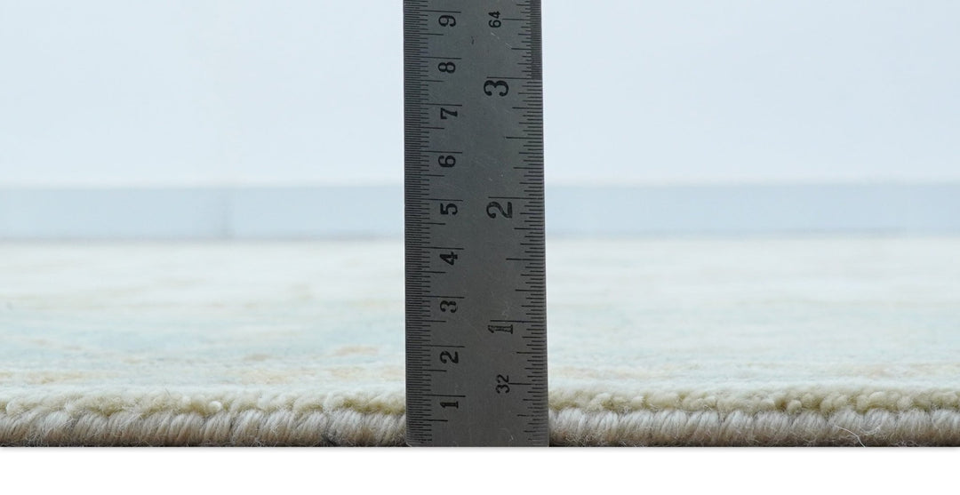 Hand Knotted Beige And Blue Traditional Oushak Design 6x9 Wool Rug - The Rug Decor