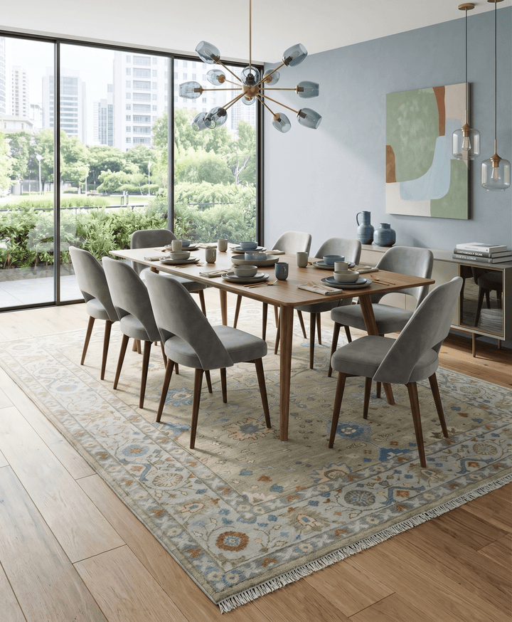 Hand Knotted Beige and Ivory Traditional Floral Wool Area Rug - The Rug Decor