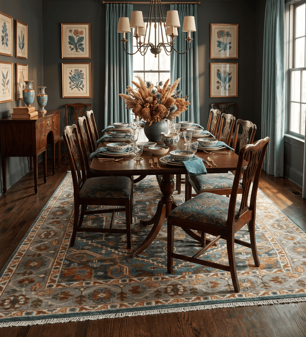 Hand Knotted Charcoal, Camel and Teal Traditional Heriz Multi size Wool Area Rug - The Rug Decor