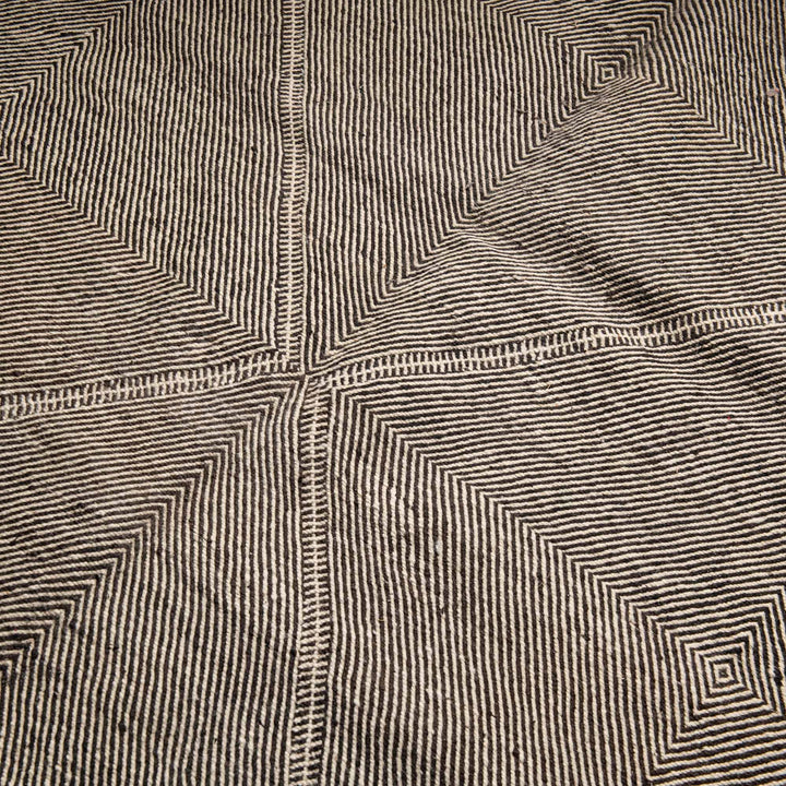 Hand Knotted Contemporary Moroccan Black And White Wool 6x8.6 Rug - The Rug Decor