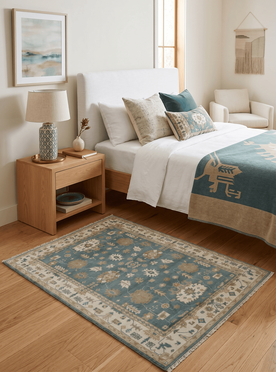 Hand Knotted Gray, Ivory and Beige Traditional Floral Custom Made wool rug - The Rug Decor