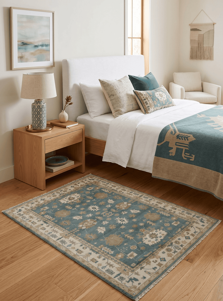 Hand Knotted Gray, Ivory and Beige Traditional Floral Custom Made wool rug - The Rug Decor