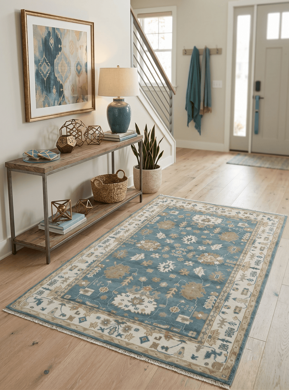 Hand Knotted Gray, Ivory and Beige Traditional Floral Custom Made wool rug - The Rug Decor