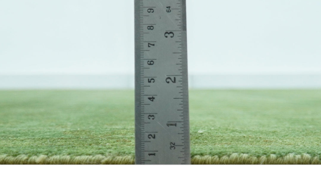 Hand Knotted Green Overdyed Traditional Oushak Design 9x12 Wool Area Rug - The Rug Decor