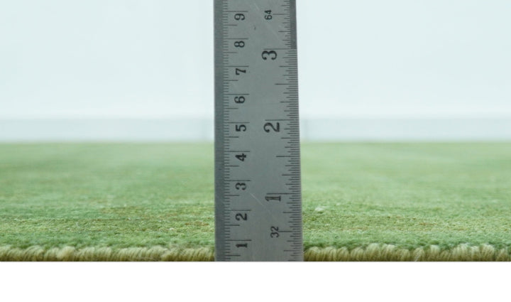 Hand Knotted Green Overdyed Traditional Oushak Design 9x12 Wool Area Rug - The Rug Decor