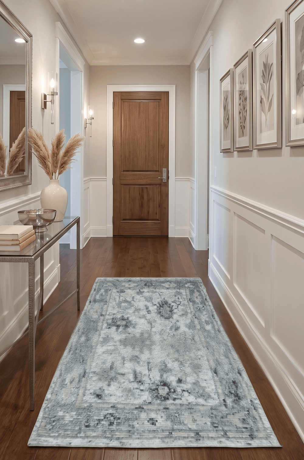 Hand Knotted Ivory, Silver and Beige Traditional Blended Wool Multi Size Rug - The Rug Decor