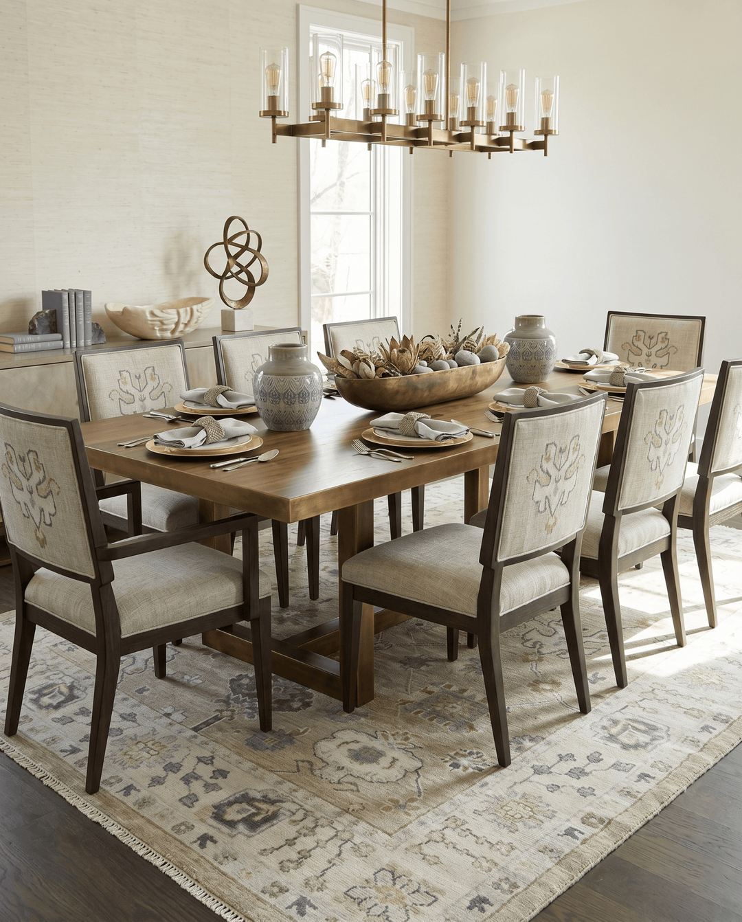 Hand Knotted Olive and Beige Traditional Oushak Multi Size Wool Area Rug - The Rug Decor