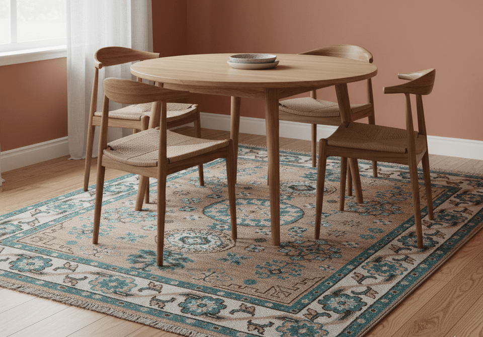 Hand knotted Peach Traditional Khotan Design 8x10 Wool Area Rug - The Rug Decor