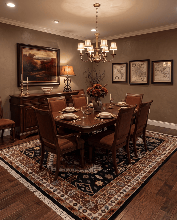 Hand Knotted Rust, Ivory and Black Traditional Heriz Wool Area Rug - The Rug Decor
