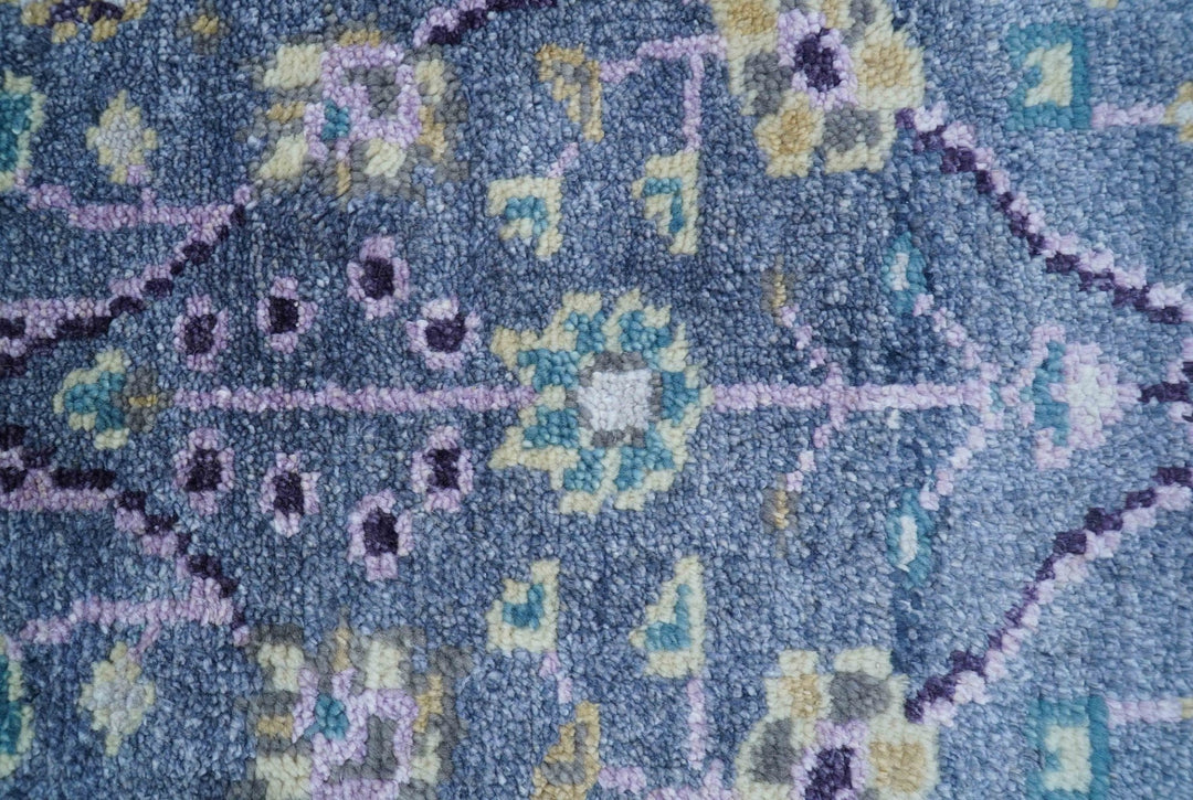 Hand Knotted Traditional Design Blue And Ivory 2x3 Wool Area Rug - The Rug Decor