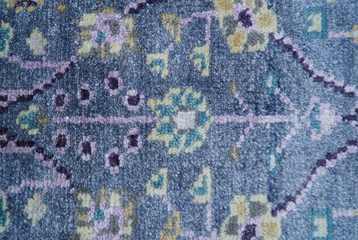 Hand Knotted Traditional Design Blue And Ivory 2x3 Wool Area Rug - The Rug Decor