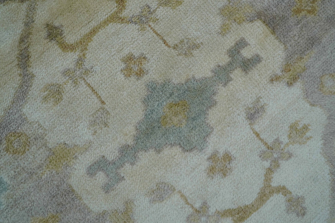 Hand Knotted Traditional Oushak Design Beige And Gray 6x9 Wool Area Rug - The Rug Decor