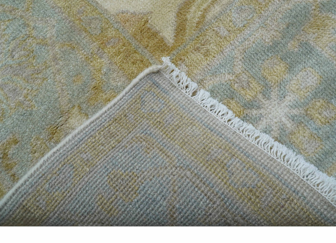 Hand Knotted Traditional Oushak Design Beige And Gray 6x9 Wool Area Rug - The Rug Decor