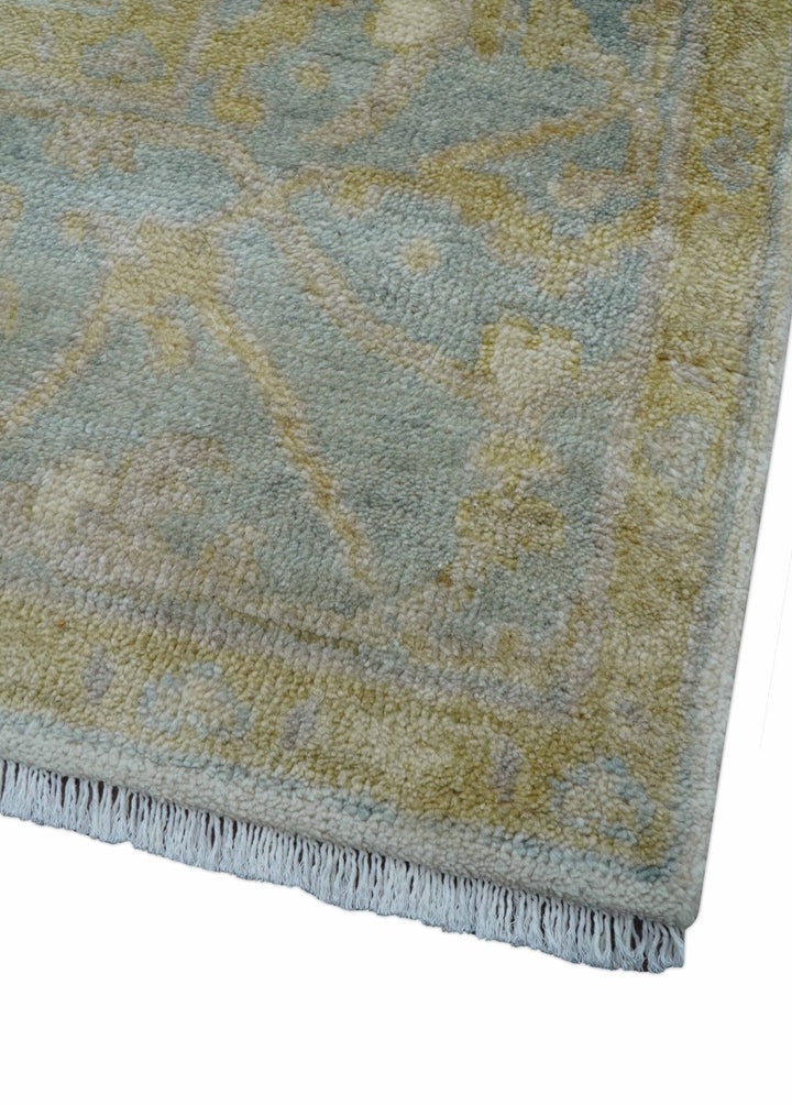 Hand Knotted Traditional Oushak Design Beige And Gray 6x9 Wool Area Rug - The Rug Decor