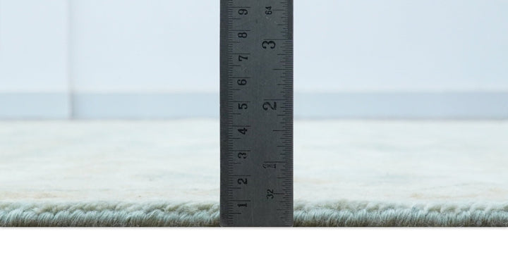 Hand Knotted Traditional Oushak Design Blue And Beige 6x9 Wool Rug - The Rug Decor