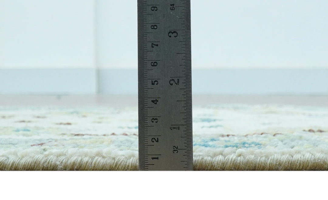 Hand knotted Traditional Oushak Design Blue And Ivory 2x3 Wool Area Rug - The Rug Decor