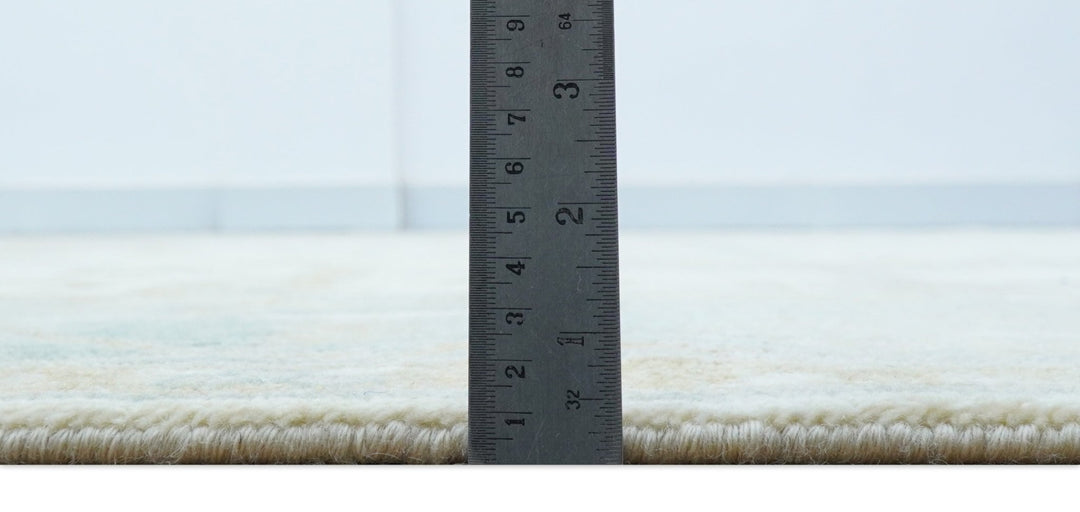 Hand Knotted Traditional Oushak Design Gray And Beige 8x10 Wool Rug - The Rug Decor