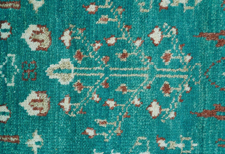 Hand knotted Tree of life Teal Traditional Style 4x6 Wool Area Rug - The Rug Decor