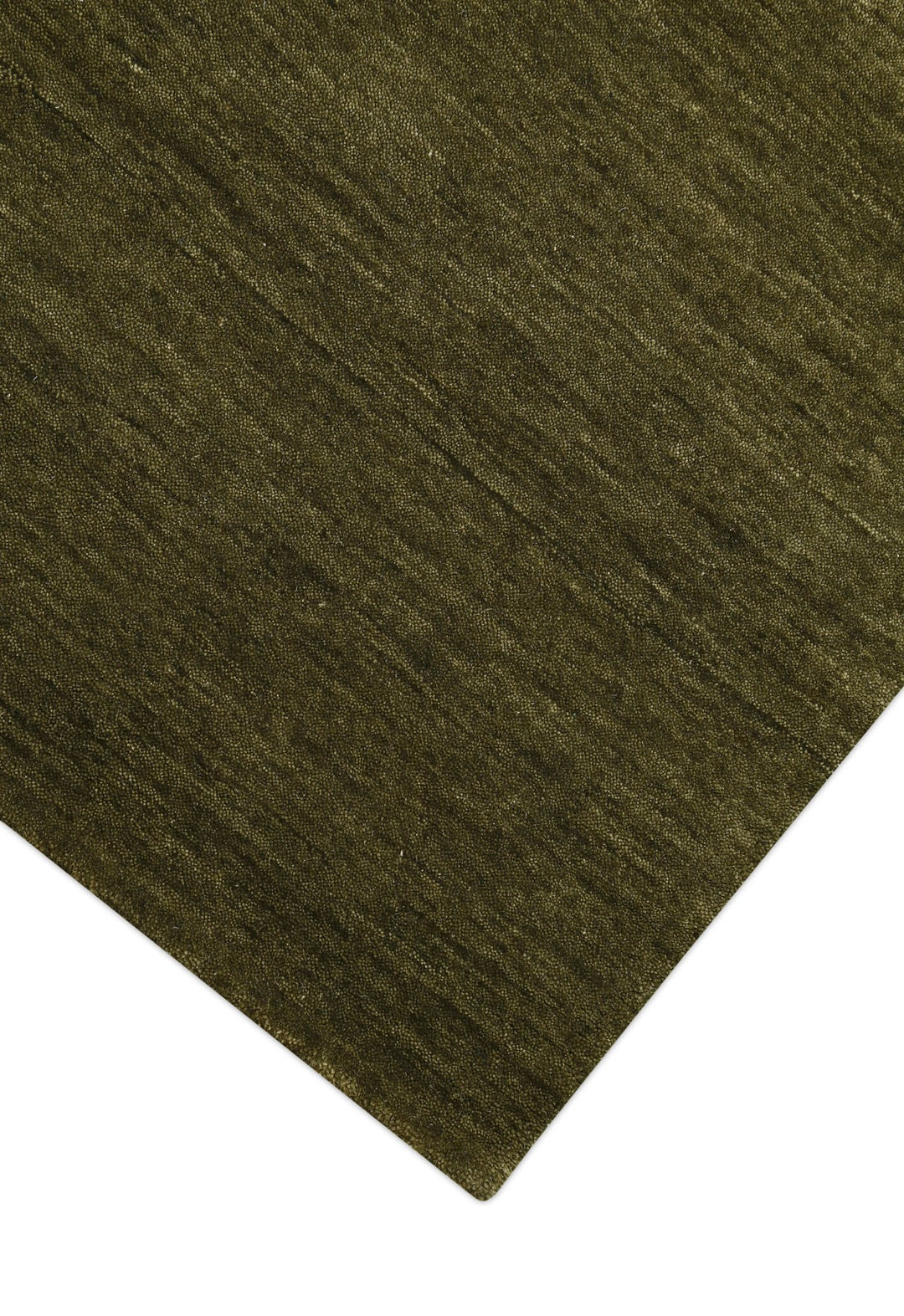Hand Loomed Modern Green Solid Wool Area Rug - The Rug Decor