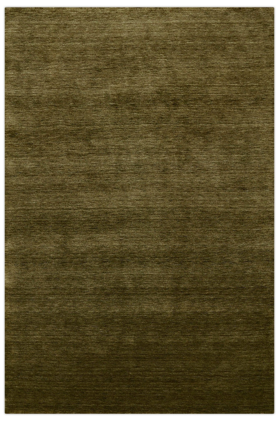 Hand Loomed Modern Green Solid Wool Area Rug - The Rug Decor