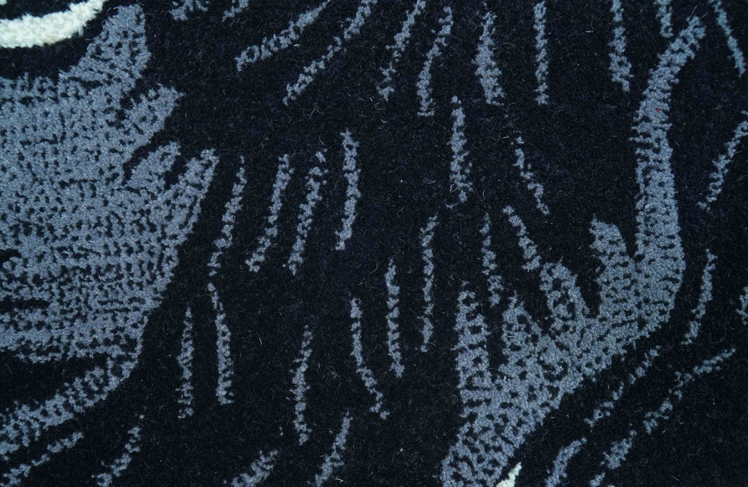 Hand Tufted 2x3 Animal Black Panther Wool Area Rug - The Rug Decor