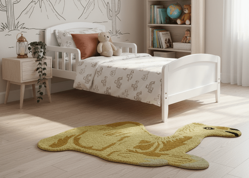 Hand Tufted 2x3 Animal Camel Wool Area Rug - The Rug Decor