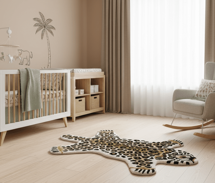 Hand Tufted Animal Leopard Gold And Black 3x5 Wool Area Rug - The Rug Decor