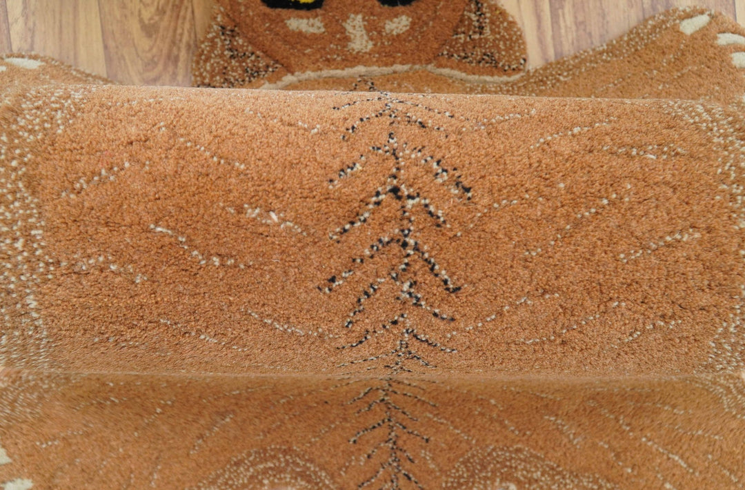 Hand Tufted Animal Lion Brown 2x3 Wool Area Rug - The Rug Decor