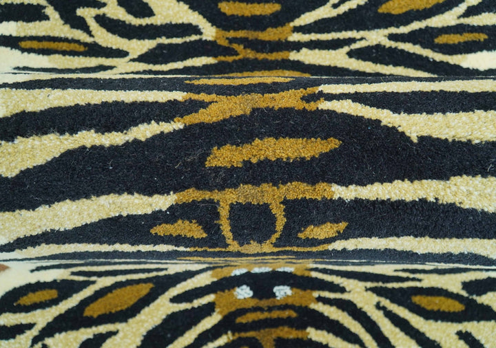 Hand Tufted Animal Tiger Black 3x5 Wool Area Rug - The Rug Decor