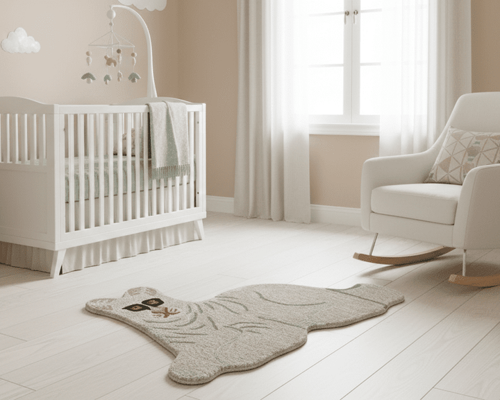 Hand Tufted Beige Animal Tiger 2x3 Wool Area Rug - The Rug Decor