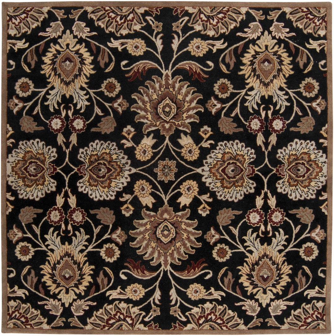 Hand Tufted Black And Beige Traditional Style Wool Rug - The Rug Decor