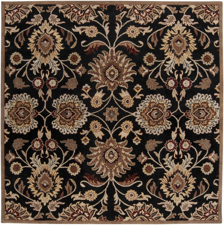 Hand Tufted Black And Beige Traditional Style Wool Rug - The Rug Decor