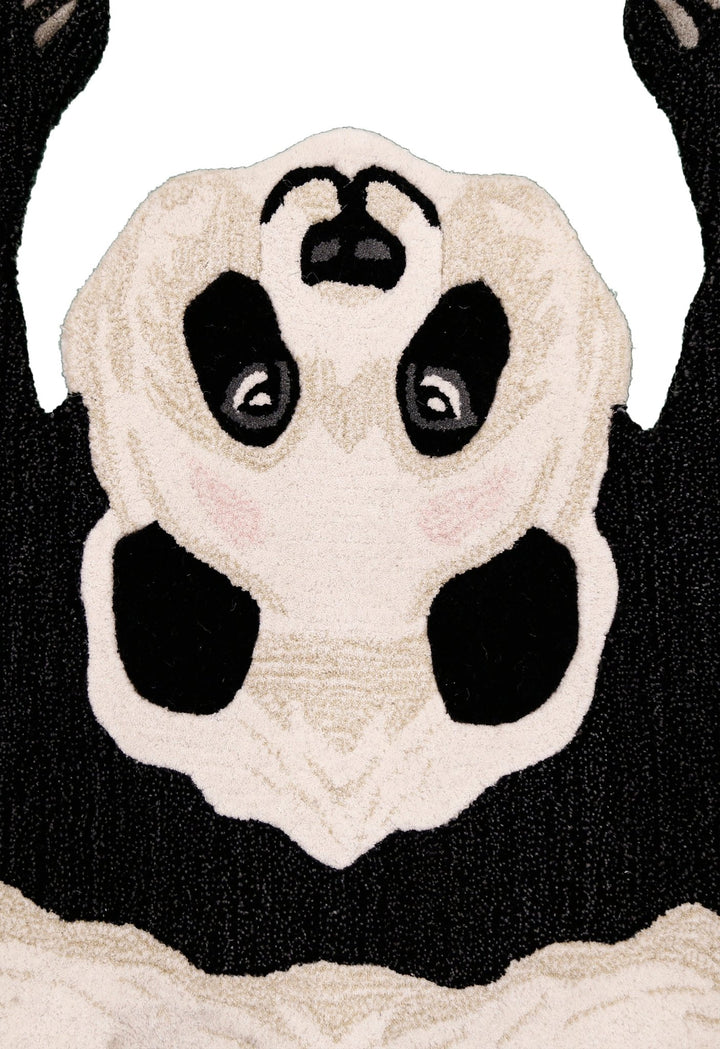 Hand Tufted Black Animal Panda 3x5 Wool Area Rug - The Rug Decor