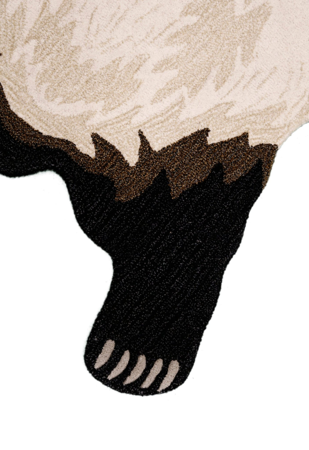 Hand Tufted Black Animal Panda 3x5 Wool Area Rug - The Rug Decor