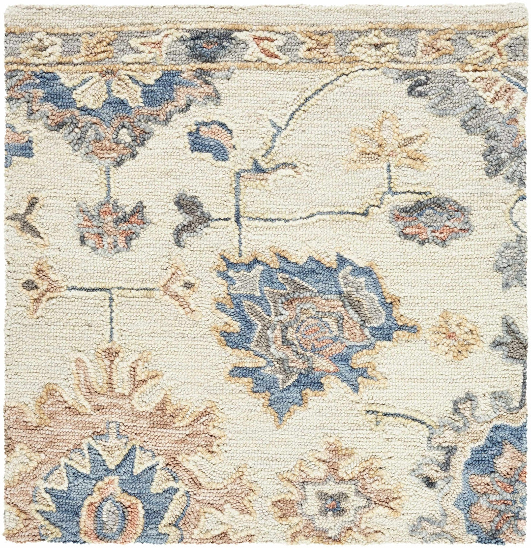 Hand Tufted Cream Traditional Oushak Design Wool Area Rug - The Rug Decor
