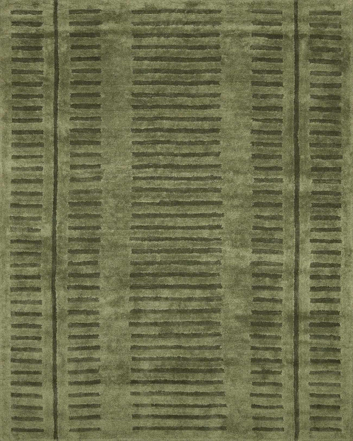 Hand Tufted Green Contemporary Style Wool Rug - The Rug Decor