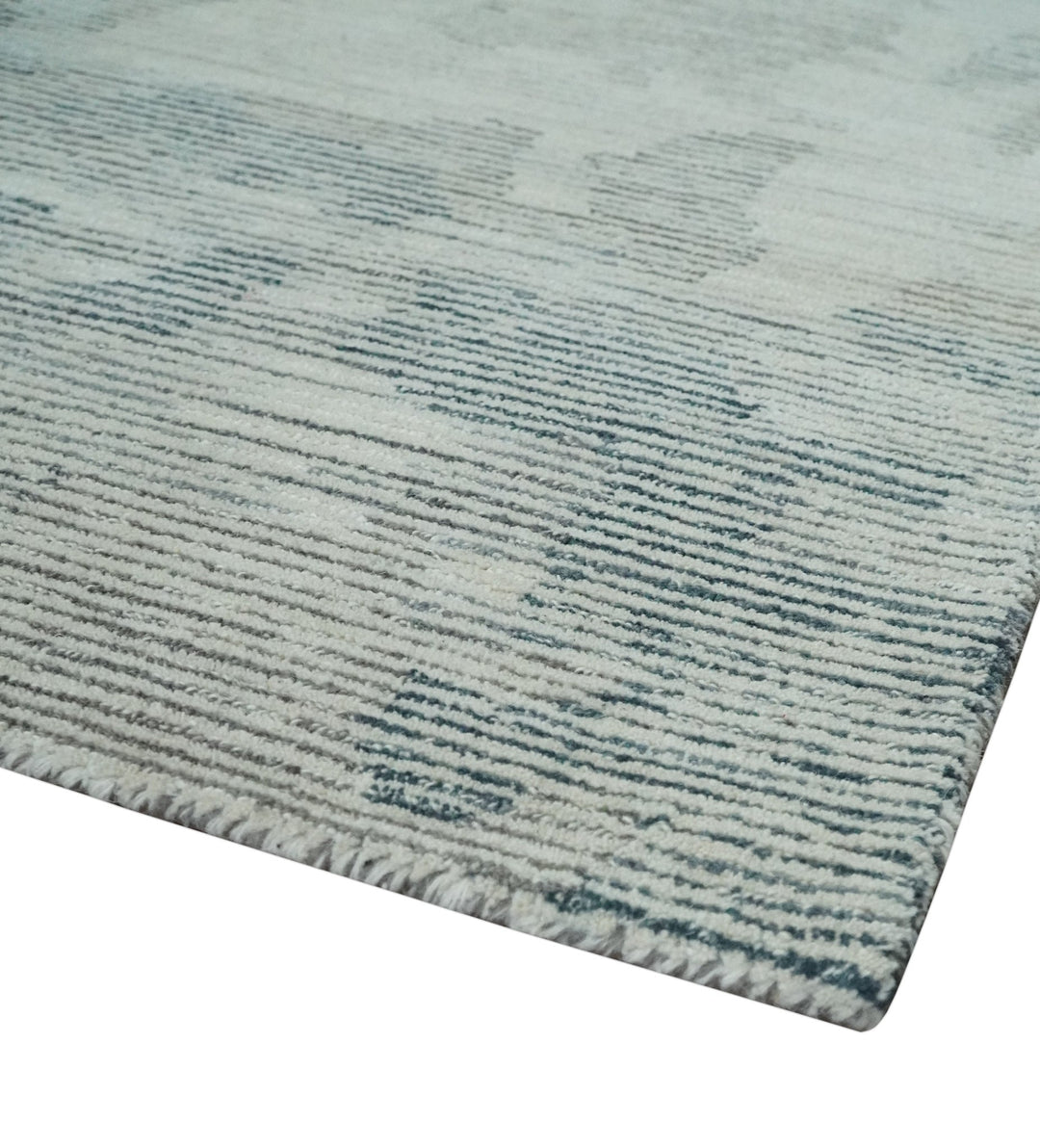 Hand Tufted Ivory, Beige and Charcoal Modern Abstract Design 8x10 Rug - The Rug Decor