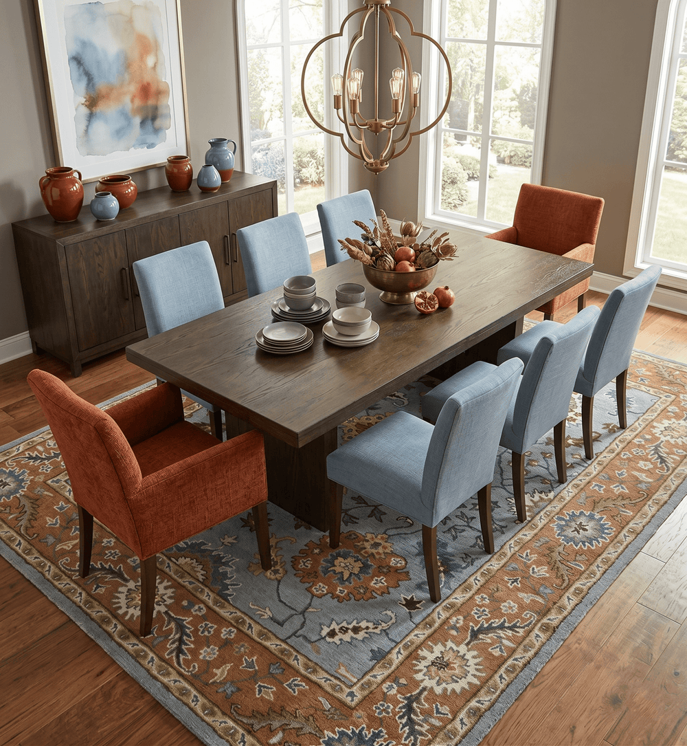 Hand Tufted Modern Oushak Design Silver and Brown Wool Area Rug - The Rug Decor